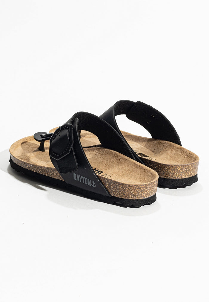 Bayton Sandales Mercure Noir à Entre-Doigts Bayton Femme