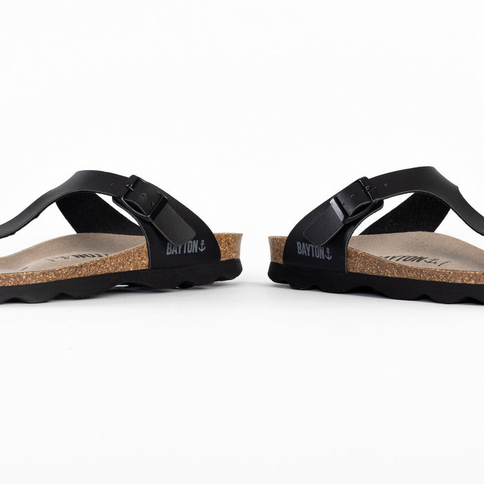 Bayton Sandales Mercure Noir à Entre-Doigts Bayton Femme