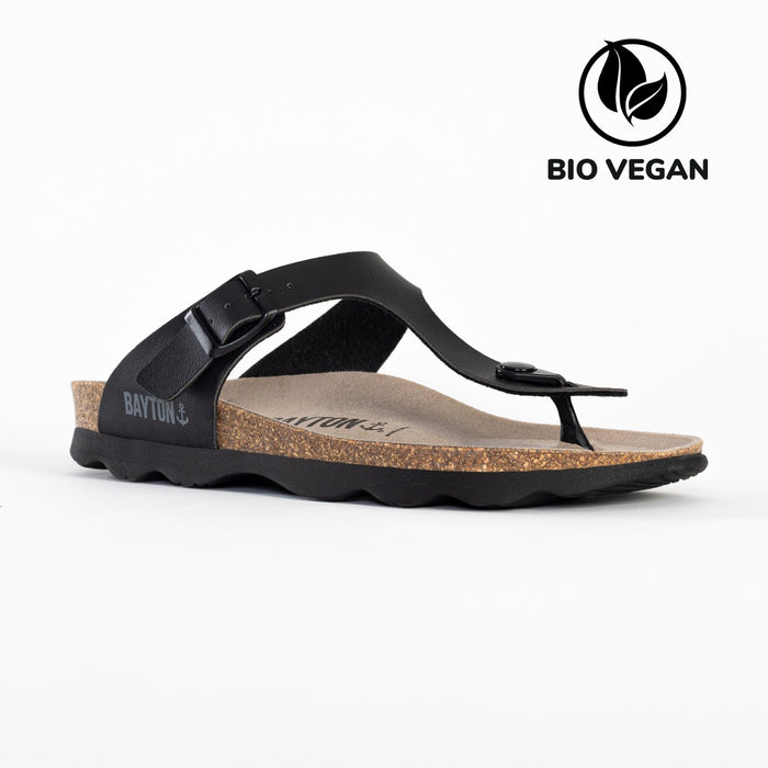 bayton Sandales Mercure Noir à Entre-Doigts Bayton Femme