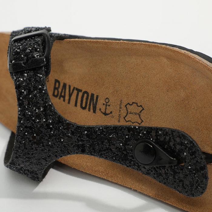 Bayton Sandales Mercure Noir à Entre-Doigts Bayton Femme