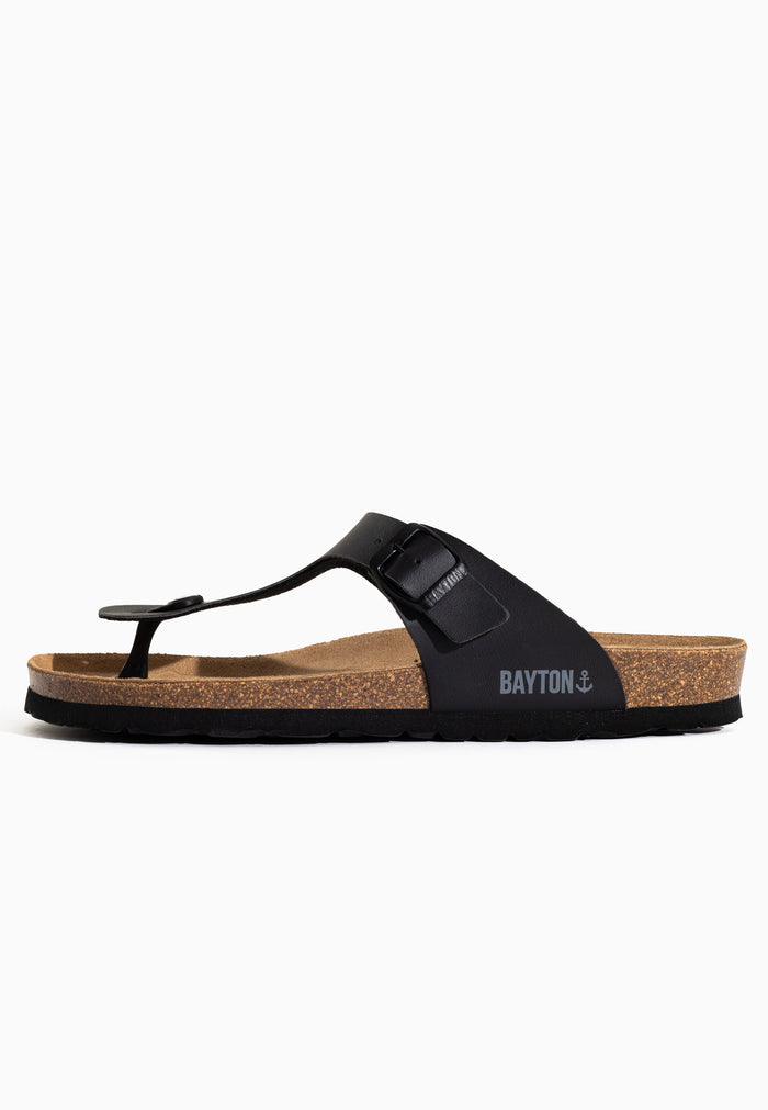 Bayton Sandales Mercure Noir à Entre-Doigts Bayton Homme