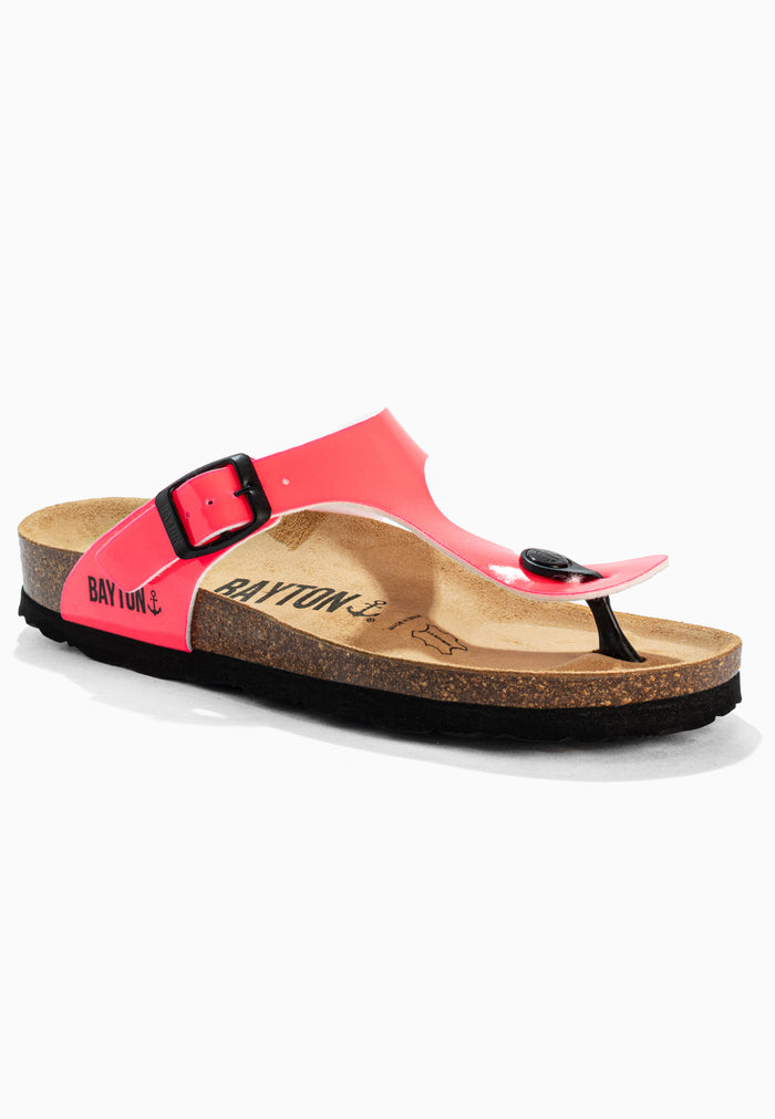 Bayton Sandales Mercure Rose Fluo à Entre-Doigts Bayton Femme