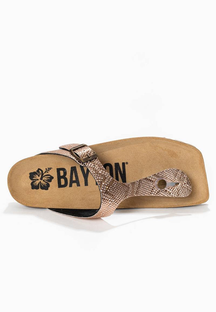 Bayton Sandales Mercure Rose Gold à Entre-Doigts Bayton Femme