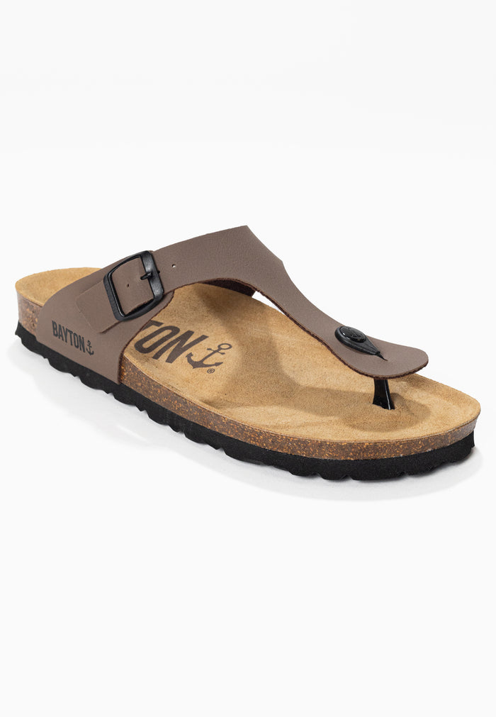 Bayton Sandales Mercure Taupe à Entre-Doigts Bayton Homme