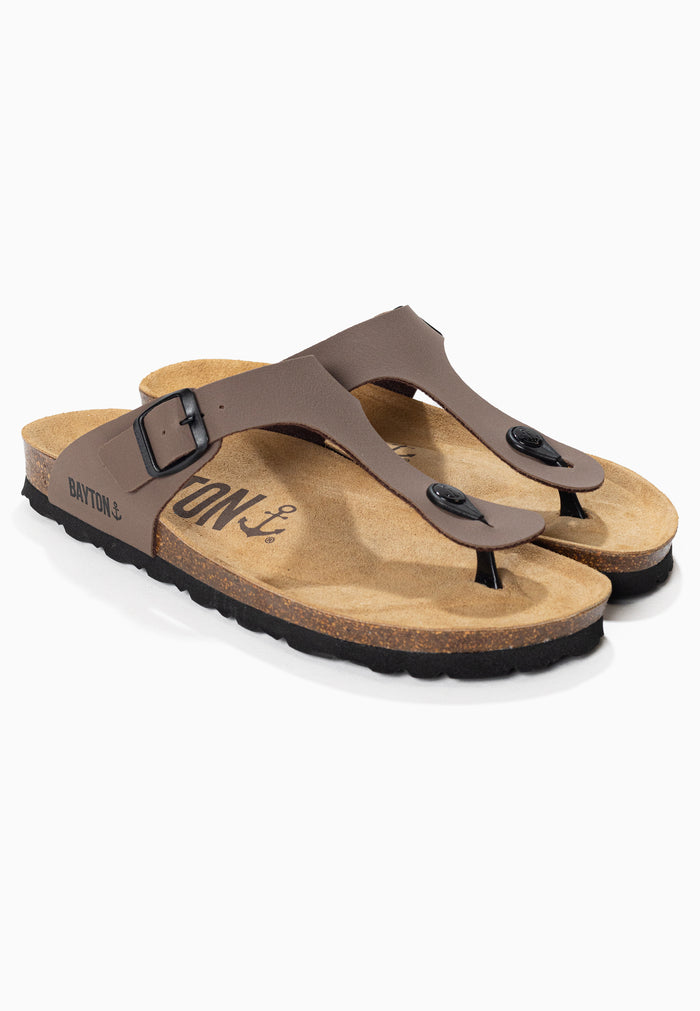 bayton Sandales Mercure Taupe à Entre-Doigts Bayton homme