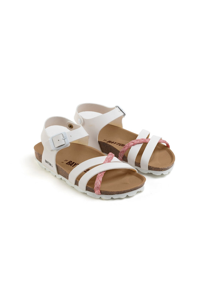 bayton Sandales Multi-Brides Hestia Fuschia Et Blanc Bayton enfant
