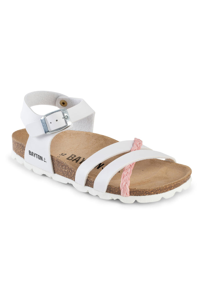 Bayton Sandales Multi-Brides Hestia Rose Et Blanc Bayton Enfant