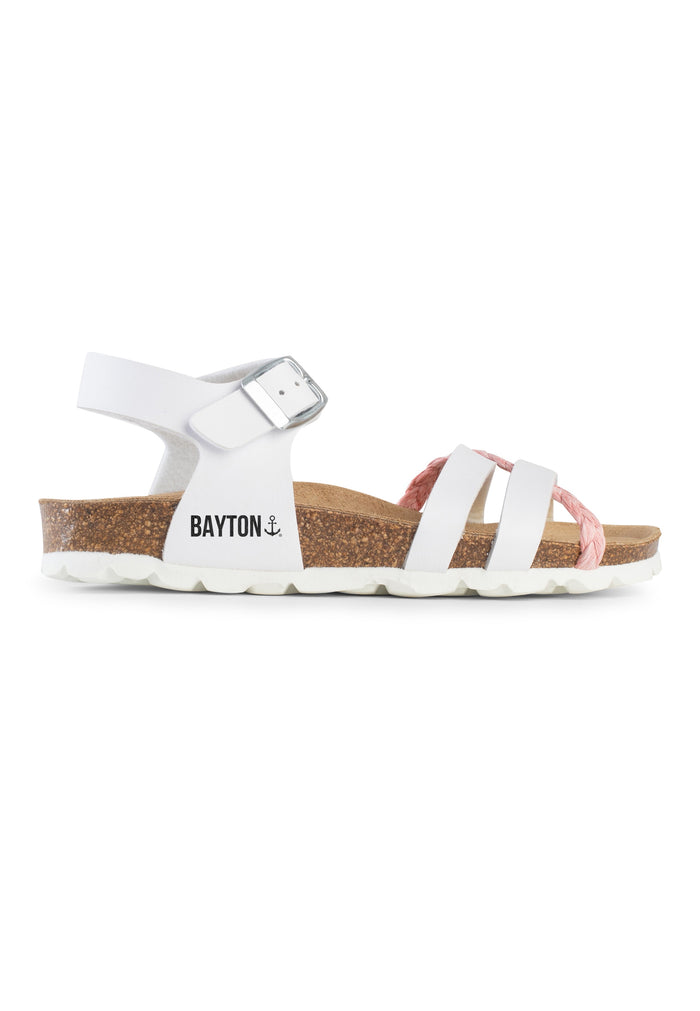 Bayton Sandales Multi-Brides Hestia Rose Et Blanc Bayton Enfant