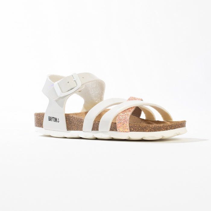 Bayton Sandales Multi-Brides Hestia Saumon Et Blanc Bayton Enfant