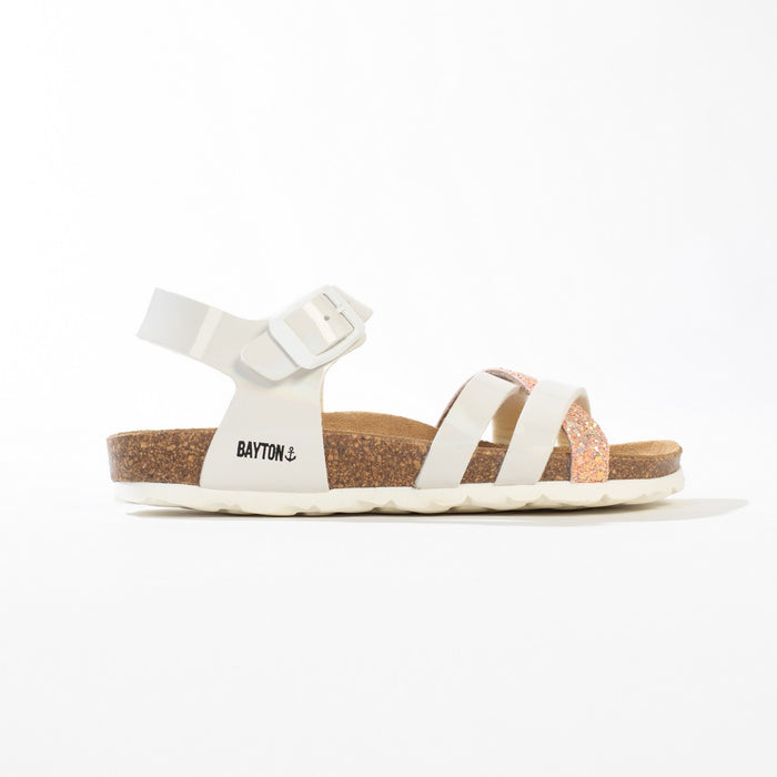 Bayton Sandales Multi-Brides Hestia Saumon Et Blanc Bayton Enfant