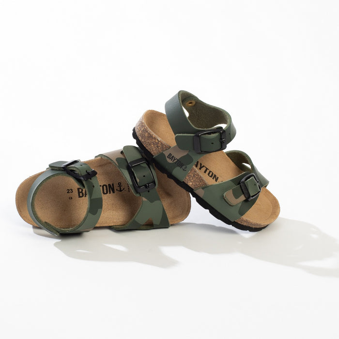Bayton Sandales Multi-Brides Pegase Kaki Camouflage Bayton Enfant