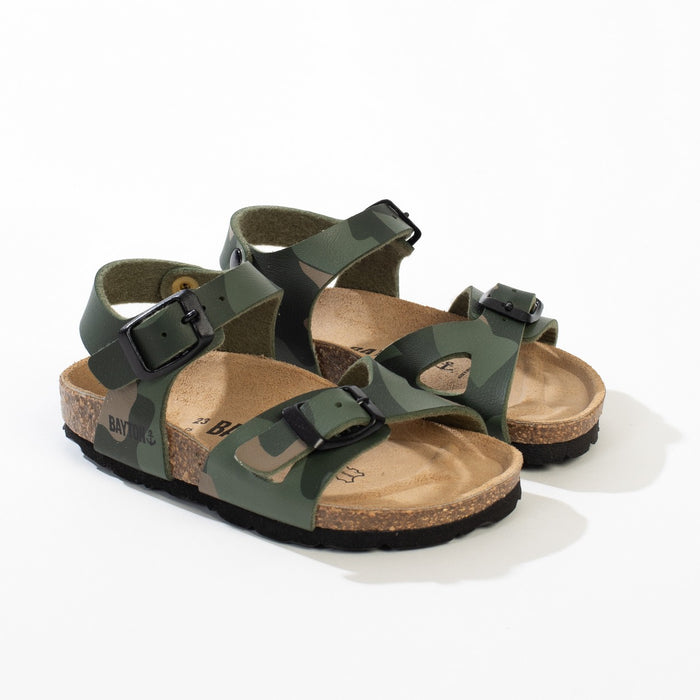 bayton Sandales Multi-Brides Pegase Kaki Camouflage Bayton enfant