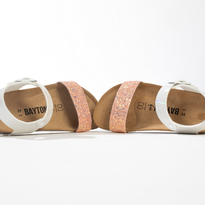 Bayton Sandales Multi-Brides Tyche Saumon Et Blanc Bayton Enfant