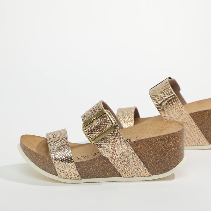 Bayton Sandales Newcastle Dorées Compensées Et Semi-compensées Bayton Femme