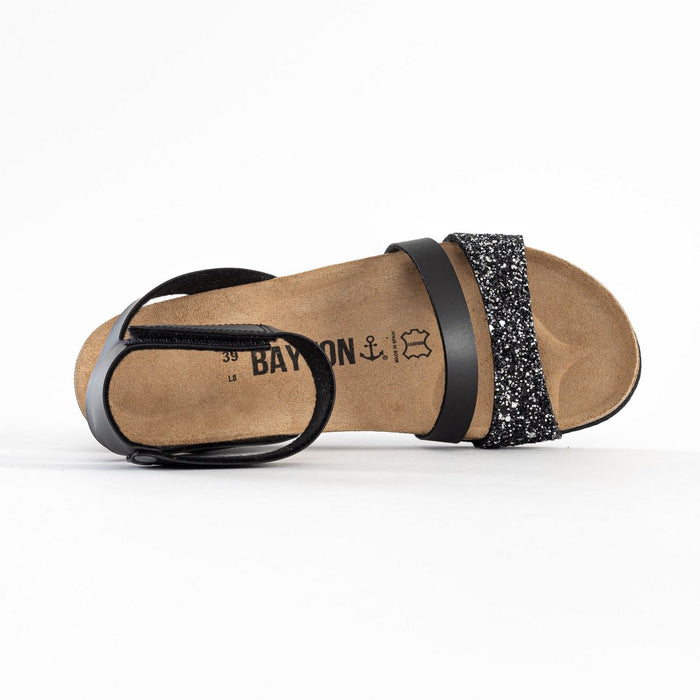 Bayton Sandales Otrante Noir Compensées Et Semi-compensées Bayton Femme