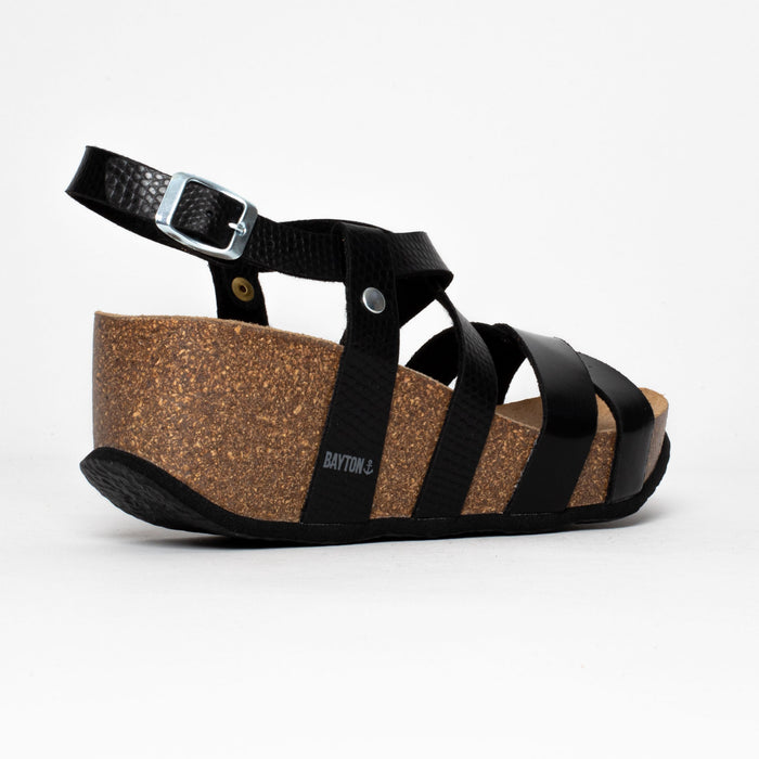 Bayton Sandales Palmas Noir Compensées Et Semi-compensées Bayton Femme