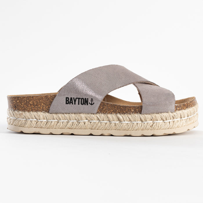 Bayton Sandales Penelope Gris à Plateforme Bayton Femme