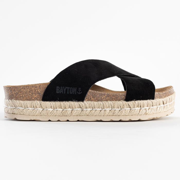 Bayton Sandales Penelope Noir à Plateforme Bayton Femme