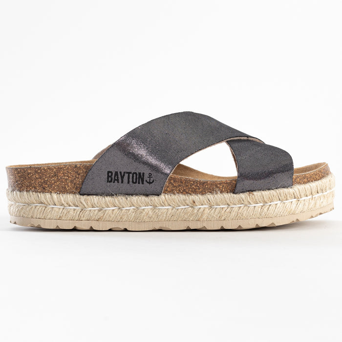 Bayton Sandales Penelope Noir à Plateforme Bayton Femme