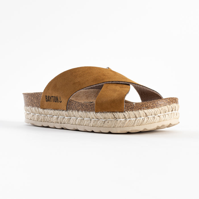 Bayton Sandales Penelope Tan à Plateforme Bayton Femme