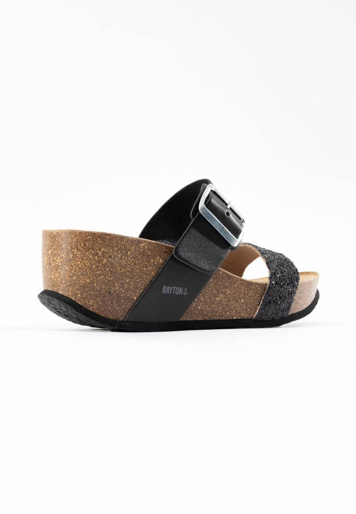 Bayton Sandales Persee Noir Compensées Et Semi-compensées Bayton Femme