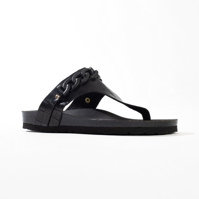 Bayton Sandales Picola Noir à Entre-Doigts Bayton Femme