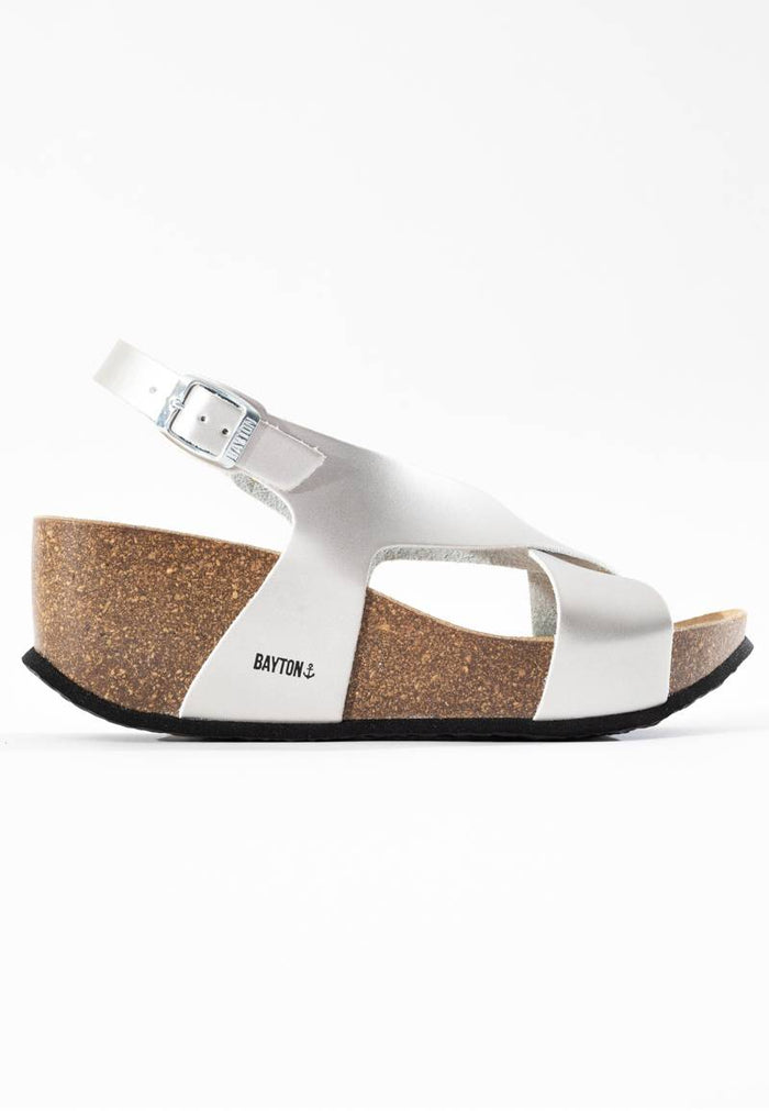Bayton Sandales Rea Argentées Compensées Et Semi-compensées Bayton Femme