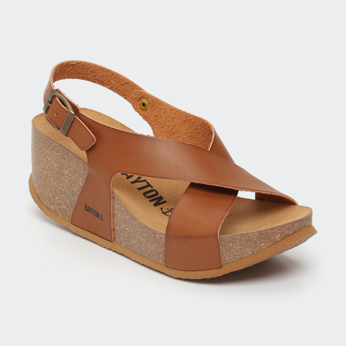 Bayton Sandales Rea Camel Compensées Et Semi-compensées Bayton Femme