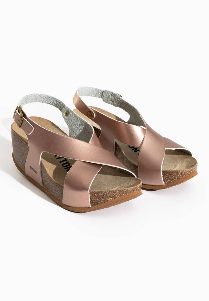 bayton Sandales Rea Rose Dorées Compensées et Semi-compensées Bayton femme