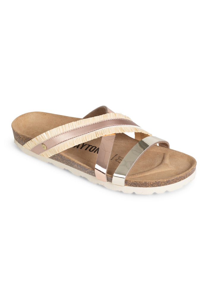 Bayton Sandales Reine Beige Et Rose Dorées Multi-Brides Bayton Femme