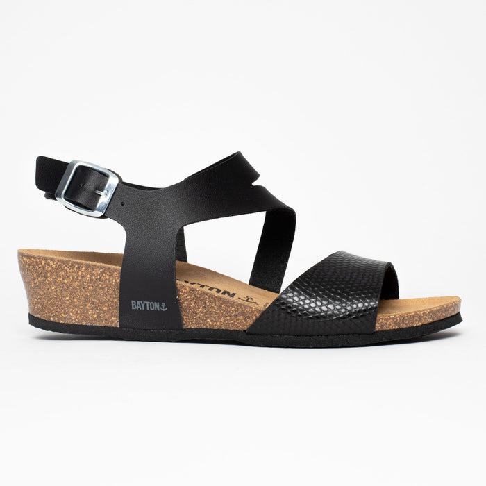 Bayton Sandales Reus Noir Compensées Et Semi-compensées Bayton Femme