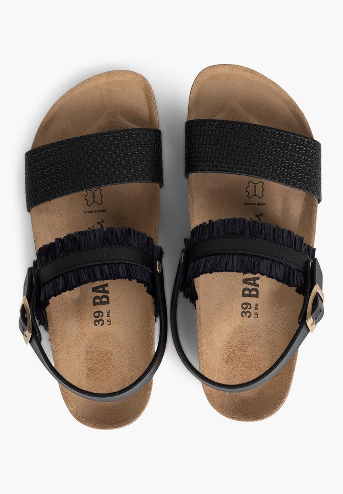 Bayton Sandales Romane Noir Multi-Brides Bayton Femme