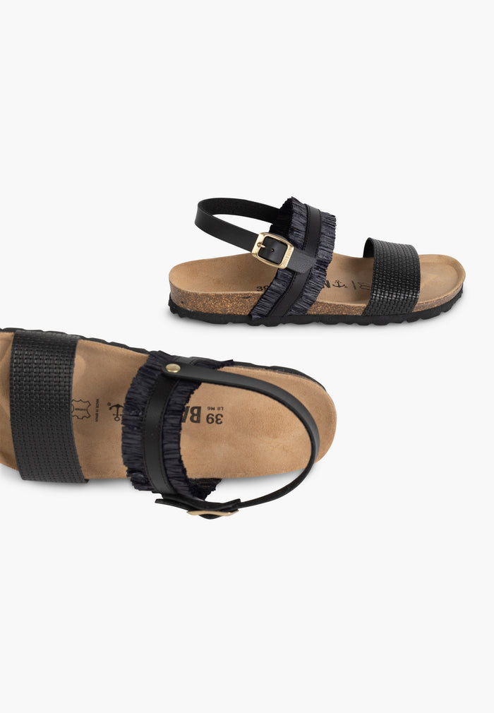 bayton Sandales Romane Noir Multi-Brides Bayton femme