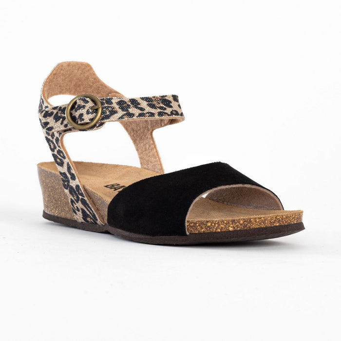 bayton Sandales Rose Leopard Et Jaune Compensées et Semi-compensées Bayton femme