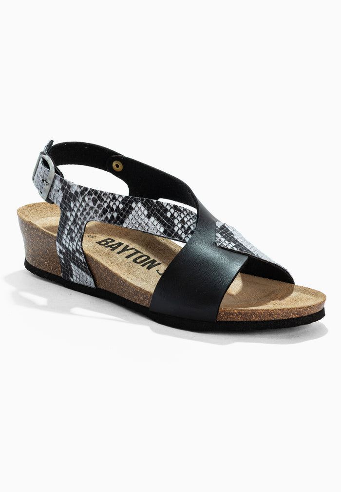 Bayton Sandales Salamanque Noir Compensées Et Semi-compensées Bayton Femme