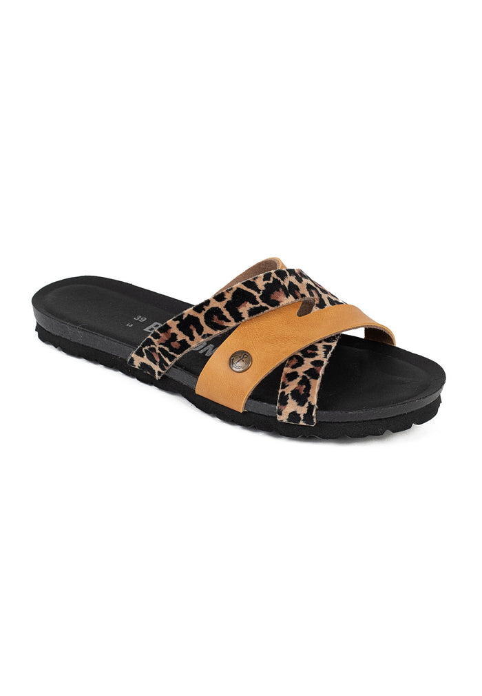 Bayton Sandales Samoa Leopard Et Camel Multi-Brides Bayton Femme