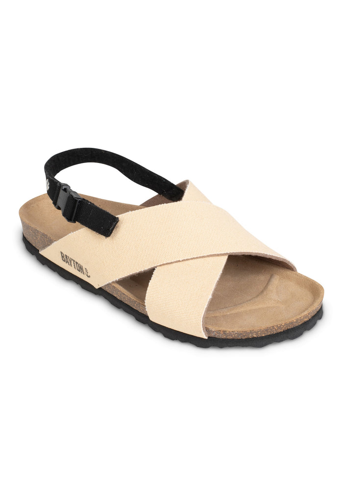 Bayton Sandales Sanary Beige Et Noir Multi-Brides Bayton Femme