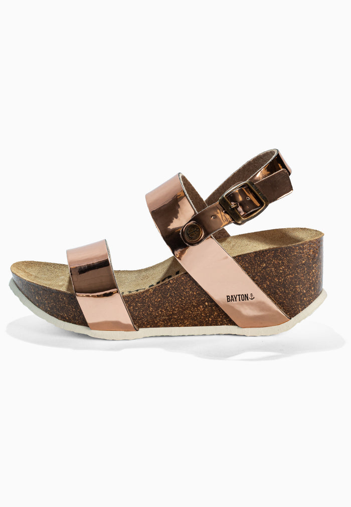 Bayton Sandales Selene Rose Dorées Compensées Et Semi-compensées Bayton Femme
