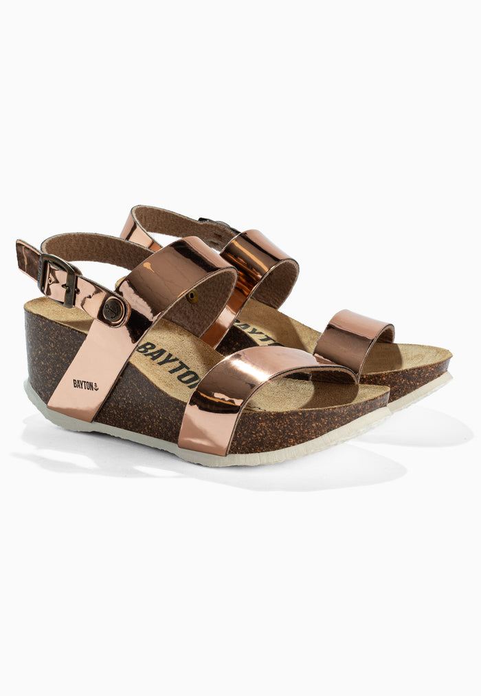 bayton Sandales Selene Rose Dorées Compensées et Semi-compensées Bayton femme