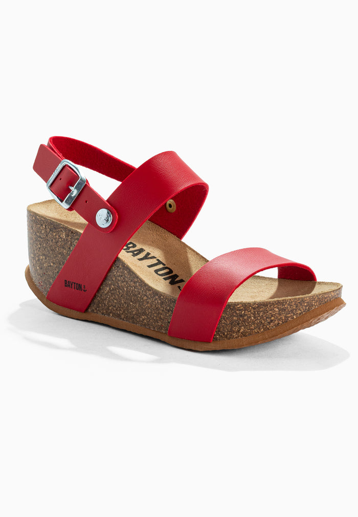 Bayton Sandales Selene Rouge Compensées Et Semi-compensées Bayton Femme
