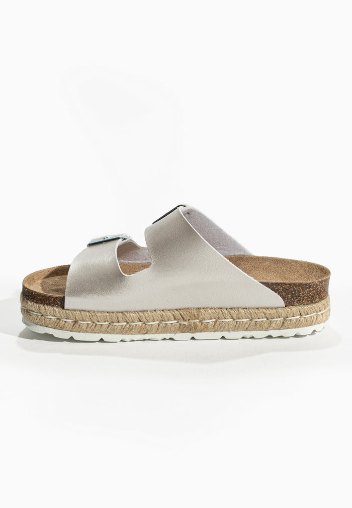 Bayton Sandales Silvia Argent Clair à Plateforme Bayton Femme