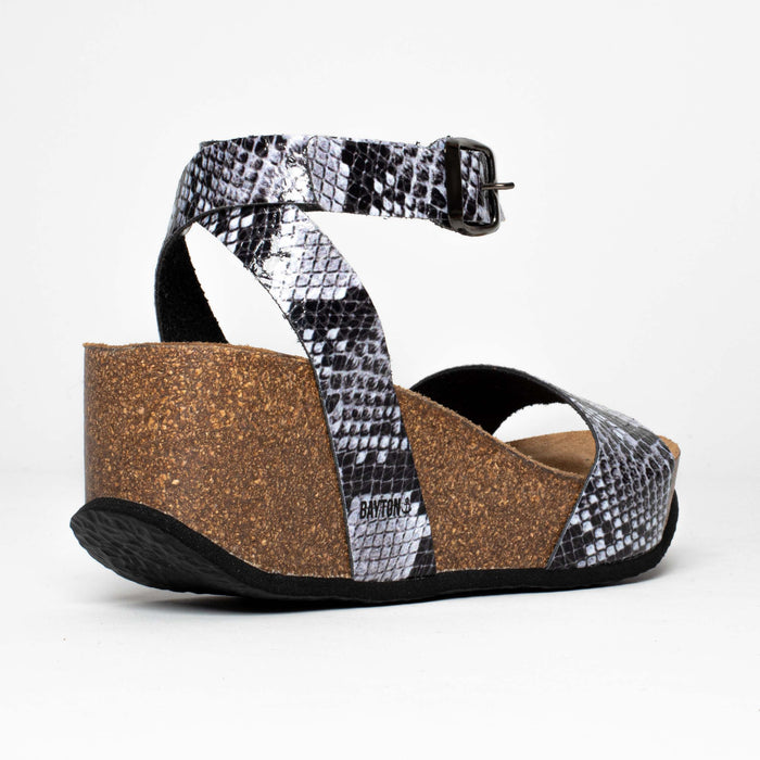 Bayton Sandales Sol Gris Python Compensées Et Semi-compensées Bayton Femme