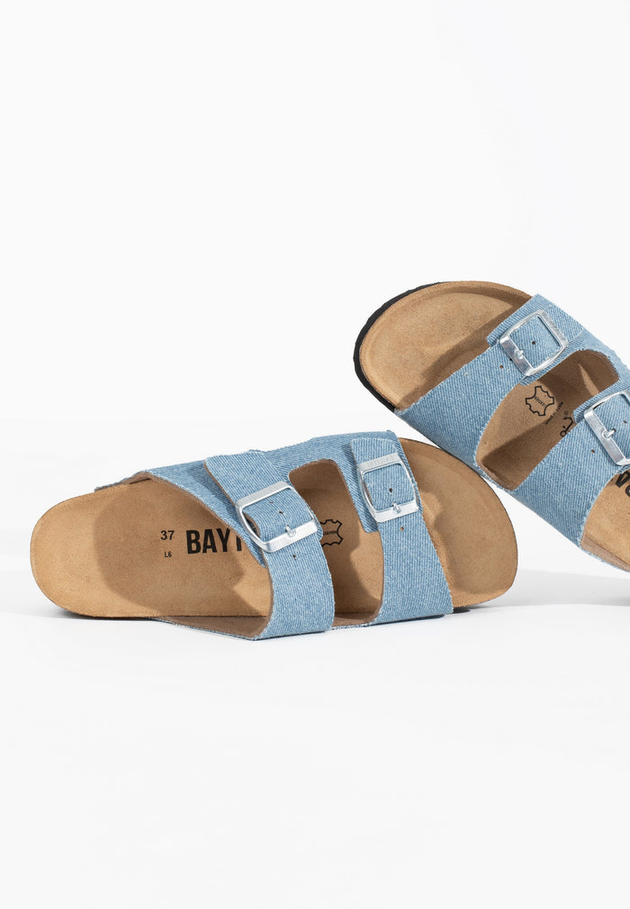 Bayton Sandales Space Bleu Clair Denim à Plateforme Bayton Femme