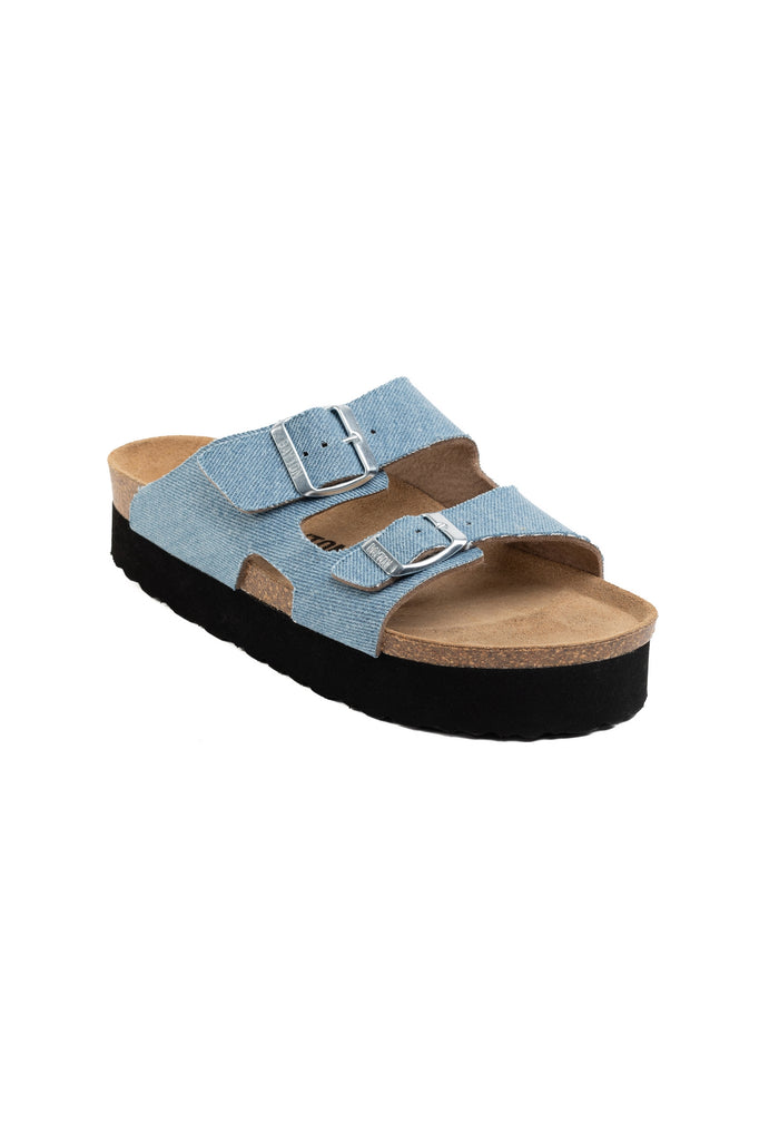 Bayton Sandales Space Bleu Clair Denim à Plateforme Bayton Femme