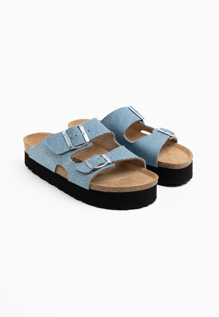 bayton Sandales Space Bleu Clair Denim à Plateforme Bayton femme