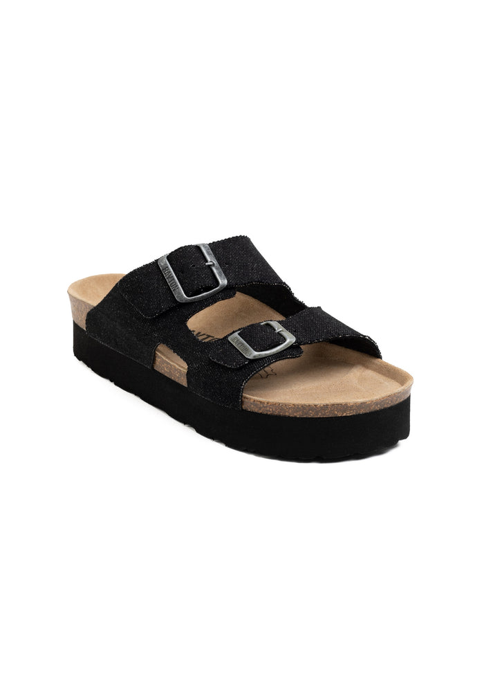 Bayton Sandales Space Noir à Plateforme Bayton Femme