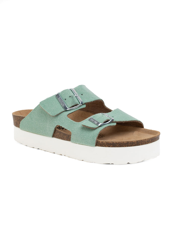Bayton Sandales Space Vert Pastel à Plateforme Bayton Femme