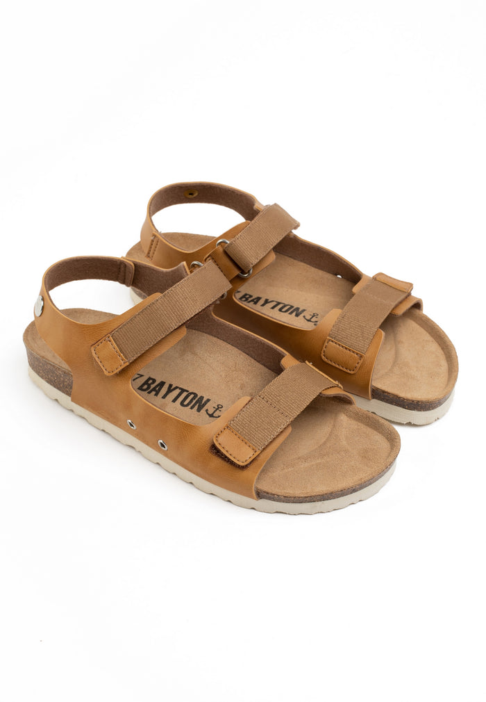 Bayton Sandales Spent Beige Et Camel Multi-Brides Bayton Femme