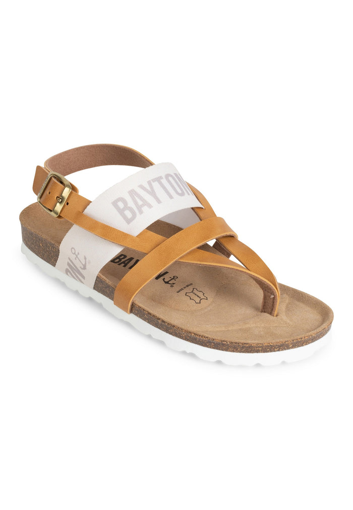 Bayton Sandales Sunset Multibrides Camel Et Beige à Entre-Doigts Bayton Femme