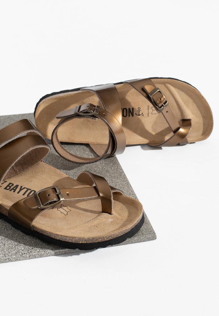 bayton Sandales Swan Cuivre à Entre-Doigts Bayton Femme
